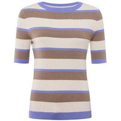37-5428_90191500 Brax Damski Style.Lynn Short Merino Viscose Rib sweter, 85 Violet Storm, 42 37-5428_90191500 Brax Damski Style.Lynn Short Merino Viscose Rib sweter, 85 Violet Storm, 42