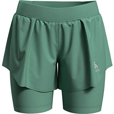 322091 Odlo Damskie szorty Zeroweight Ceramicool Pro 2-w-1 szorty damskie zielony creme de menthe XS 322091 Odlo Damskie szorty Zeroweight Ceramicool Pro 2-w-1 szorty damskie zielony creme de menthe XS