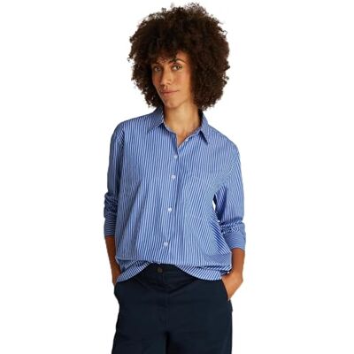 WW0WW45612 Tommy Hilfiger Damska koszulka ESS POPLIN Easy FIT L/S, niebieska, 40, Niebieski (Niebieski Stp), 66 WW0WW45612 Tommy Hilfiger Damska koszulka ESS POPLIN Easy FIT L/S, niebieska, 40, Niebieski (Niebieski Stp), 66