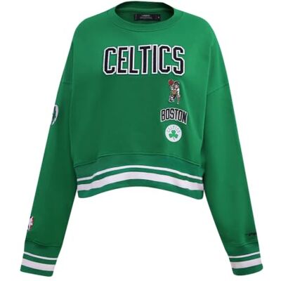 BBCC515505 Pro Standard Damska bluza NBA Retro Classics W Rib FLC Crewneck, Kelly, zielony, M BBCC515505 Pro Standard Damska bluza NBA Retro Classics W Rib FLC Crewneck, Kelly, zielony, M