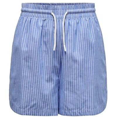 15271971 ONLY Onlarja Stripe Shorts WVN Noos, niebieski, M 15271971 ONLY Onlarja Stripe Shorts WVN Noos, niebieski, M