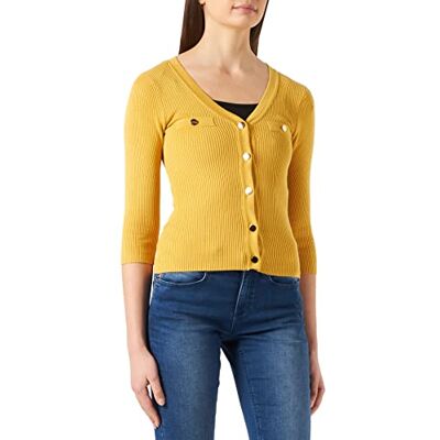 221-MANO Morgan Damski sweter z rękawami ¾ FINE Gauge, Jaune, XL 221-MANO Morgan Damski sweter z rękawami ¾ FINE Gauge, Jaune, XL