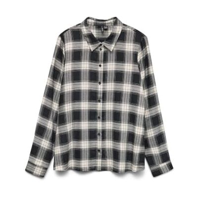 10334194-4849499 Vmlara Ls Shirt WVN Ga, czarny, S 10334194-4849499 Vmlara Ls Shirt WVN Ga, czarny, S