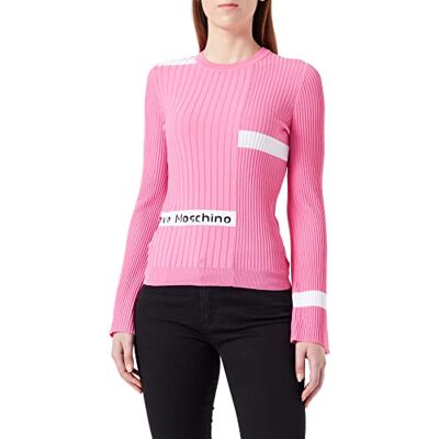 W S M42 10 X 1442 N29 Love Moschino Damski top z wiskozy o dopasowanym kroju, kolor fuksja, 42, Fuchsia, 42 W S M42 10 X 1442 N29 Love Moschino Damski top z wiskozy o dopasowanym kroju, kolor fuksja, 42, Fuchsia, 42
