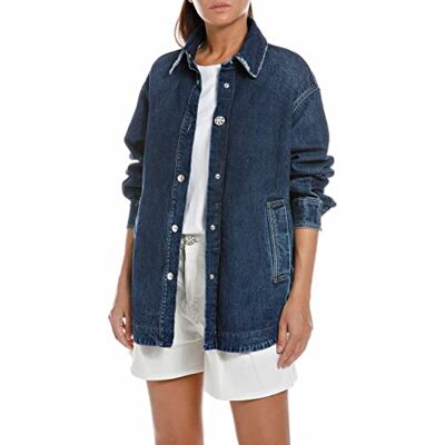 W7798 .000.356 487 Replay kurtka jeansowa damska, 007 Dark Blue, XL W7798 .000.356 487 Replay kurtka jeansowa damska, 007 Dark Blue, XL