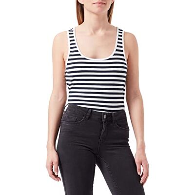 10259878 Vero Moda Damskie koszulki bez rękawów Vmsailor Sabbi Noos, Marynarka wojenna/paski: śnieżnobiały, XL 10259878 Vero Moda Damskie koszulki bez rękawów Vmsailor Sabbi Noos, Marynarka wojenna/paski: śnieżnobiały, XL