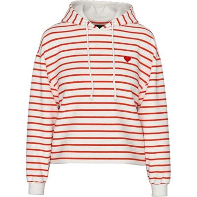 17157466-4738127 Pieces Pcchilli Ls Hoodie Stripes Emb Noos Bc, Cloud Dancer, S 17157466-4738127 Pieces Pcchilli Ls Hoodie Stripes Emb Noos Bc, Cloud Dancer, S