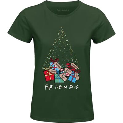 WOFRIENTS074 bawełniany t-shirt dywizji damski, zielony, S WOFRIENTS074 bawełniany t-shirt dywizji damski, zielony, S