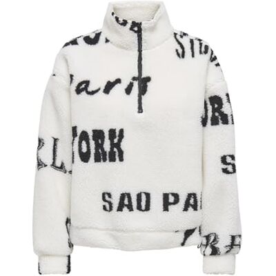 15352798-4856443 Onlnew Janne L/S Half Zip Box SWT, Cloud Dancer, M 15352798-4856443 Onlnew Janne L/S Half Zip Box SWT, Cloud Dancer, M