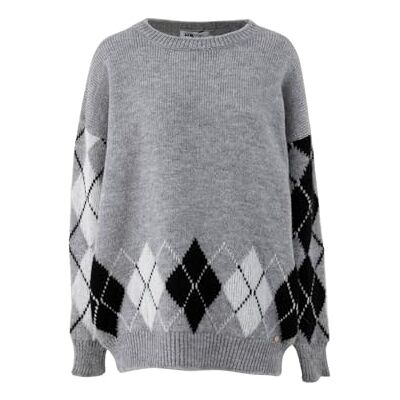 10000-51163-11364 LTB Jeans Sweter damski Yezoho, Light Grey Mel Black White Checks 11364, XXL 10000-51163-11364 LTB Jeans Sweter damski Yezoho, Light Grey Mel Black White Checks 11364, XXL