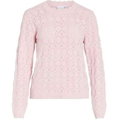 14112045-4968220 Vila Vilowen L/S Pointelle Knit Top/PB, Cherry Blossom, XS damskie, Kwiat wiśni, XS 14112045-4968220 Vila Vilowen L/S Pointelle Knit Top/PB, Cherry Blossom, XS damskie, Kwiat wiśni, XS