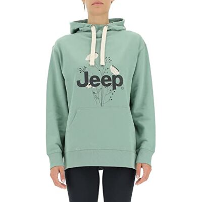 O102606-E854 Jeep J Bluza z kapturem Druk Botaniczny J22W Damski Jade Green XL O102606-E854 Jeep J Bluza z kapturem Druk Botaniczny J22W Damski Jade Green XL