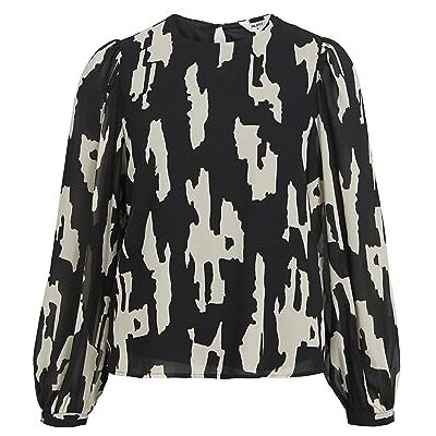 23034458 OBJECT Damska bluzka Objmila L/S Top Noos, Czarny/Aop: sandshell Graphic, 38 23034458 OBJECT Damska bluzka Objmila L/S Top Noos, Czarny/Aop: sandshell Graphic, 38