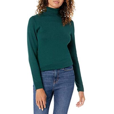 AE1896188-GrnFg-X-Large Amazon Essentials Women's Lekki sweter z długim rękawem z golfem classic fit (dostępny w wersji Plus Size), Leśna zieleń, XL AE1896188-GrnFg-X-Large Amazon Essentials Women's Lekki sweter z długim rękawem z golfem classic fit (dostępny w wersji Plus Size), Leśna zieleń, XL
