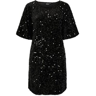 17160944-4859020 PIECES Damska sukienka Pckam Ss Puff Sleeves JRS Bc, czarny, L 17160944-4859020 PIECES Damska sukienka Pckam Ss Puff Sleeves JRS Bc, czarny, L