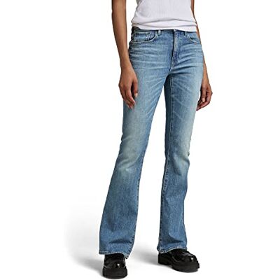 D21290-B767-D344 G-STAR RAW 3301 Flare Dżins Kobiety, Spodnie Damskie, Odzież Damska, Niebieski (Antique Faded Blue Opal B767-d344), 26W / 32L D21290-B767-D344 G-STAR RAW 3301 Flare Dżins Kobiety, Spodnie Damskie, Odzież Damska, Niebieski (Antique Faded Blue Opal B767-d344), 26W / 32L