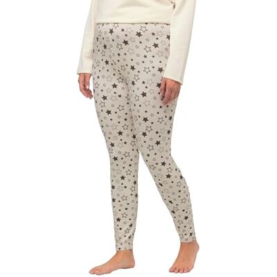 821738 Ulla Popken, Damskie duże rozmiary, Cosy Jersey Legginsy Printed, Kreide, 36W / 32L 821738 Ulla Popken, Damskie duże rozmiary, Cosy Jersey Legginsy Printed, Kreide, 36W / 32L