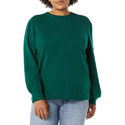 AEW30061F21-Dgreen-XX-Large Amazon Essentials Women's Miękki w dotyku sweter z plisowaniem na ramionach i okrągłym dekoltem, Ciemnozielony, XXL AEW30061F21-Dgreen-XX-Large Amazon Essentials Women's Miękki w dotyku sweter z plisowaniem na ramionach i okrągłym dekoltem, Ciemnozielony, XXL