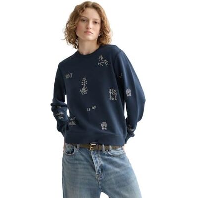 U9E01112T Scotch & Soda Bluza haftowana, Carbon V470, XS U9E01112T Scotch & Soda Bluza haftowana, Carbon V470, XS