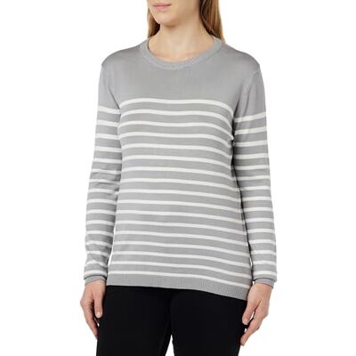 15326709-AL01 ALARY Damski sweter z dzianiny , szary wełniany biały, XL, Szary wełniany biały, XL 15326709-AL01 ALARY Damski sweter z dzianiny , szary wełniany biały, XL, Szary wełniany biały, XL