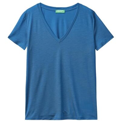 3NLHE4249 United Colors of Benetton Koszulka damska, niebieski, XXS 3NLHE4249 United Colors of Benetton Koszulka damska, niebieski, XXS