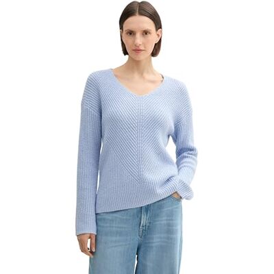 1042956 TOM TAILOR Sweter damski, 36520 Kentucky Blue Melange, XXS 1042956 TOM TAILOR Sweter damski, 36520 Kentucky Blue Melange, XXS