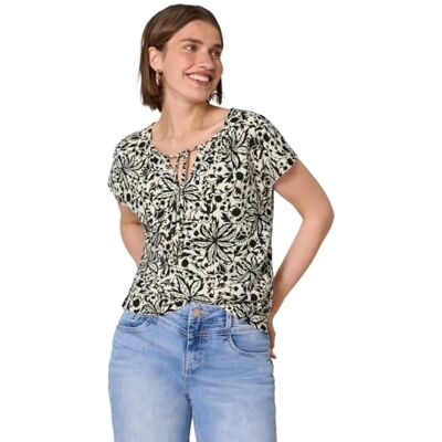 F346659 Street One Studio Bluzka z tasiemkami Black 44 F346659 Street One Studio Bluzka z tasiemkami Black 44