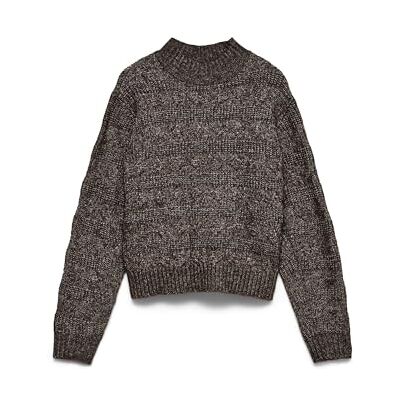 10331875-4827049 VERO MODA Vmvirgo Ls Highneck sweter Bf, Tort czekoladowy, XS 10331875-4827049 VERO MODA Vmvirgo Ls Highneck sweter Bf, Tort czekoladowy, XS