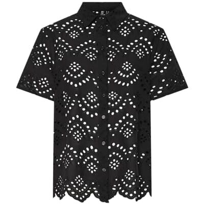 17158158-4773576 Pcvilde Ss Shirt WVN, czarny, M 17158158-4773576 Pcvilde Ss Shirt WVN, czarny, M