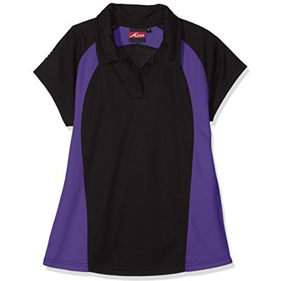 SPG-BLP-M-BLP AKOA Dziewczęca Spg Sektor Polo koszulka sportowa, Czarny (czarny/fioletowy), M SPG-BLP-M-BLP AKOA Dziewczęca Spg Sektor Polo koszulka sportowa, Czarny (czarny/fioletowy), M