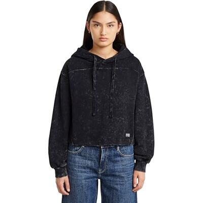 D24402 G-Star RAW Overdyed luźna bluza z kapturem, Czarny (Dk Black Gd -d249-b564), XXS D24402 G-Star RAW Overdyed luźna bluza z kapturem, Czarny (Dk Black Gd -d249-b564), XXS
