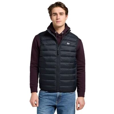 LR33 Lee Stojak COLLAR PUFFER VEST, czarny, L LR33 Lee Stojak COLLAR PUFFER VEST, czarny, L