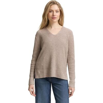 1047674 TOM TAILOR Sweter damski, 38330 Soft Taupe Melange, XL 1047674 TOM TAILOR Sweter damski, 38330 Soft Taupe Melange, XL