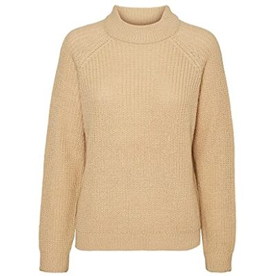 10255832 VERO MODA Sweter damski Vmlea Ls Highneck Blouse Noos, WHITE PEPPER, XS 10255832 VERO MODA Sweter damski Vmlea Ls Highneck Blouse Noos, WHITE PEPPER, XS