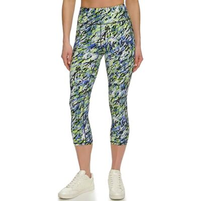 DP4P3021 DKNY Women's Printed High Waist Cropped 21 cali Tight, Ampar Blue Bondi, XXS, Ampar Blue Bondi, XXS DP4P3021 DKNY Women's Printed High Waist Cropped 21 cali Tight, Ampar Blue Bondi, XXS, Ampar Blue Bondi, XXS