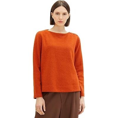 1034620 TOM TAILOR Bluza damska, 32403 Gold Flame Orange Melange, XL 1034620 TOM TAILOR Bluza damska, 32403 Gold Flame Orange Melange, XL