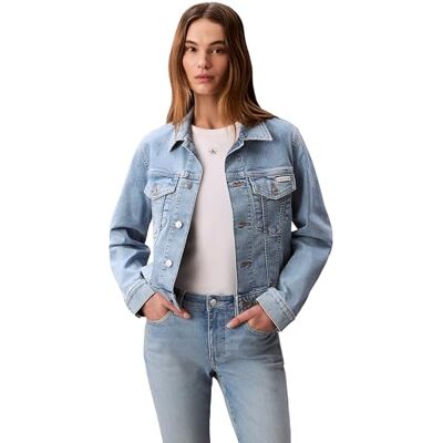 LV047F672G Calvin Klein Damskie kurtki Ls Classic Trucker Coastal Light , NIEBIESKIE, L LV047F672G Calvin Klein Damskie kurtki Ls Classic Trucker Coastal Light , NIEBIESKIE, L