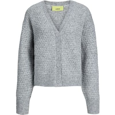 12261488 Jack & Jones Jxaden Structure Cardigan Knit, jasnoszary melanżowy, XS 12261488 Jack & Jones Jxaden Structure Cardigan Knit, jasnoszary melanżowy, XS