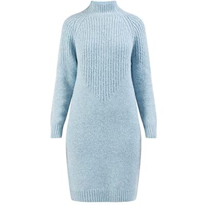 15625011-RE01 Reiswood Damska dzianinowa sukienka z długim rękawem midi , błękitna, XL/XXL, Sukienka z długim rękawem midi, XL-XXL 15625011-RE01 Reiswood Damska dzianinowa sukienka z długim rękawem midi , błękitna, XL/XXL, Sukienka z długim rękawem midi, XL-XXL