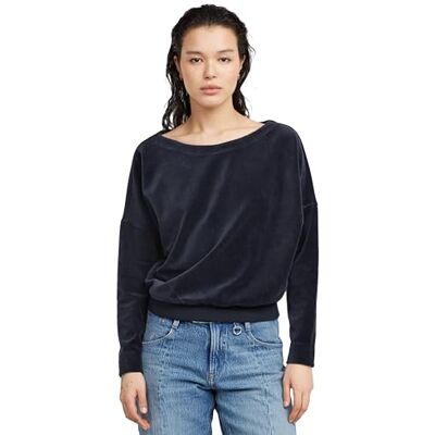 D25747 G-Star RAW Batwing Velvet luźny sweter, Niebieski (Osaka Blue -d428-3873), S D25747 G-Star RAW Batwing Velvet luźny sweter, Niebieski (Osaka Blue -d428-3873), S