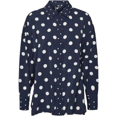 10321926 VMKAYA KATJA LS Shirt WVN GA, Navy Blazer/Aop: katja, S 10321926 VMKAYA KATJA LS Shirt WVN GA, Navy Blazer/Aop: katja, S