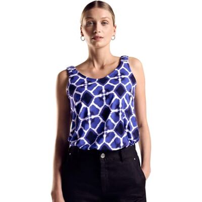 4063046280566 STREET ONE Top z nadrukiem, Violet Blue, 46 4063046280566 STREET ONE Top z nadrukiem, Violet Blue, 46