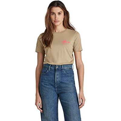 D21618-336-C941 G-STAR RAW Damska koszulka Mysid Long Slim R T, beżowy/khaki (Tree House 336-c941), XXS D21618-336-C941 G-STAR RAW Damska koszulka Mysid Long Slim R T, beżowy/khaki (Tree House 336-c941), XXS