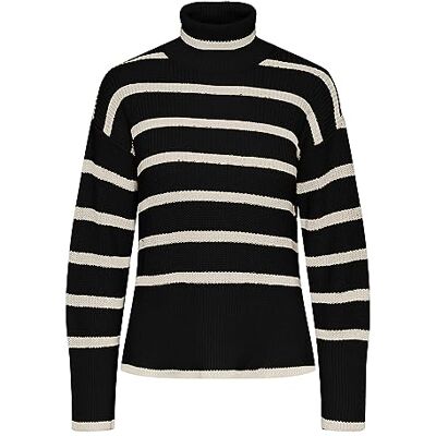 17141390 PIECES Damski sweter z dzianiny PCJUNE, czarny, XL 17141390 PIECES Damski sweter z dzianiny PCJUNE, czarny, XL