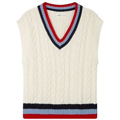 1332571 Springfield Kamizelka Varsity Contrast Rib, Opalony/Jasnobrązowy, M 1332571 Springfield Kamizelka Varsity Contrast Rib, Opalony/Jasnobrązowy, M