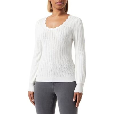 15311544 ONLMEDDI LS U-Neck CC KNT, Cloud Dancer, L 15311544 ONLMEDDI LS U-Neck CC KNT, Cloud Dancer, L