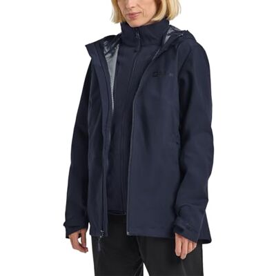 1115621 Jack Wolfskin Moonrise 3In1 Jkt W, Kurtka outdoorowa Kobiety, Niebieski (Night Blue), XS 1115621 Jack Wolfskin Moonrise 3In1 Jkt W, Kurtka outdoorowa Kobiety, Niebieski (Night Blue), XS