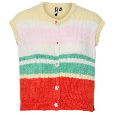 17159467-4819536 Pcjida Sl O-Neck Knit Gillet Bc, French Vanilla, L 17159467-4819536 Pcjida Sl O-Neck Knit Gillet Bc, French Vanilla, L