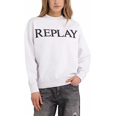 W3586N.000.22890P Replay Bluza damska, 001 White, XXS W3586N.000.22890P Replay Bluza damska, 001 White, XXS