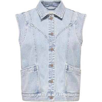 15278041-4889927 ONLY Onlkennedy Sl Dnm Waistcoat Bj Noos, jasnoniebieski (light blue denim), 3XL 15278041-4889927 ONLY Onlkennedy Sl Dnm Waistcoat Bj Noos, jasnoniebieski (light blue denim), 3XL